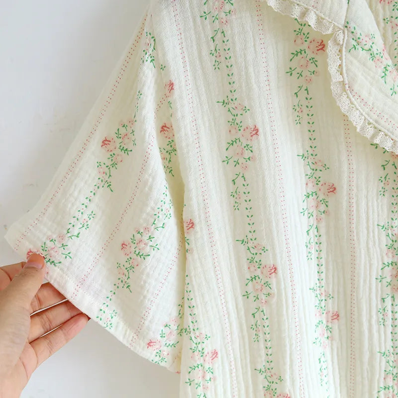 Short Bloom Pyjamas – 100% Muslin Bomuld