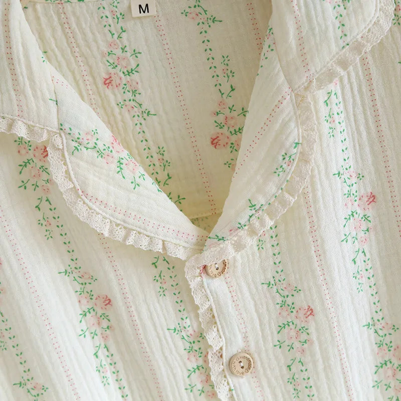 Short Bloom Pyjamas – 100% Muslin Bomuld