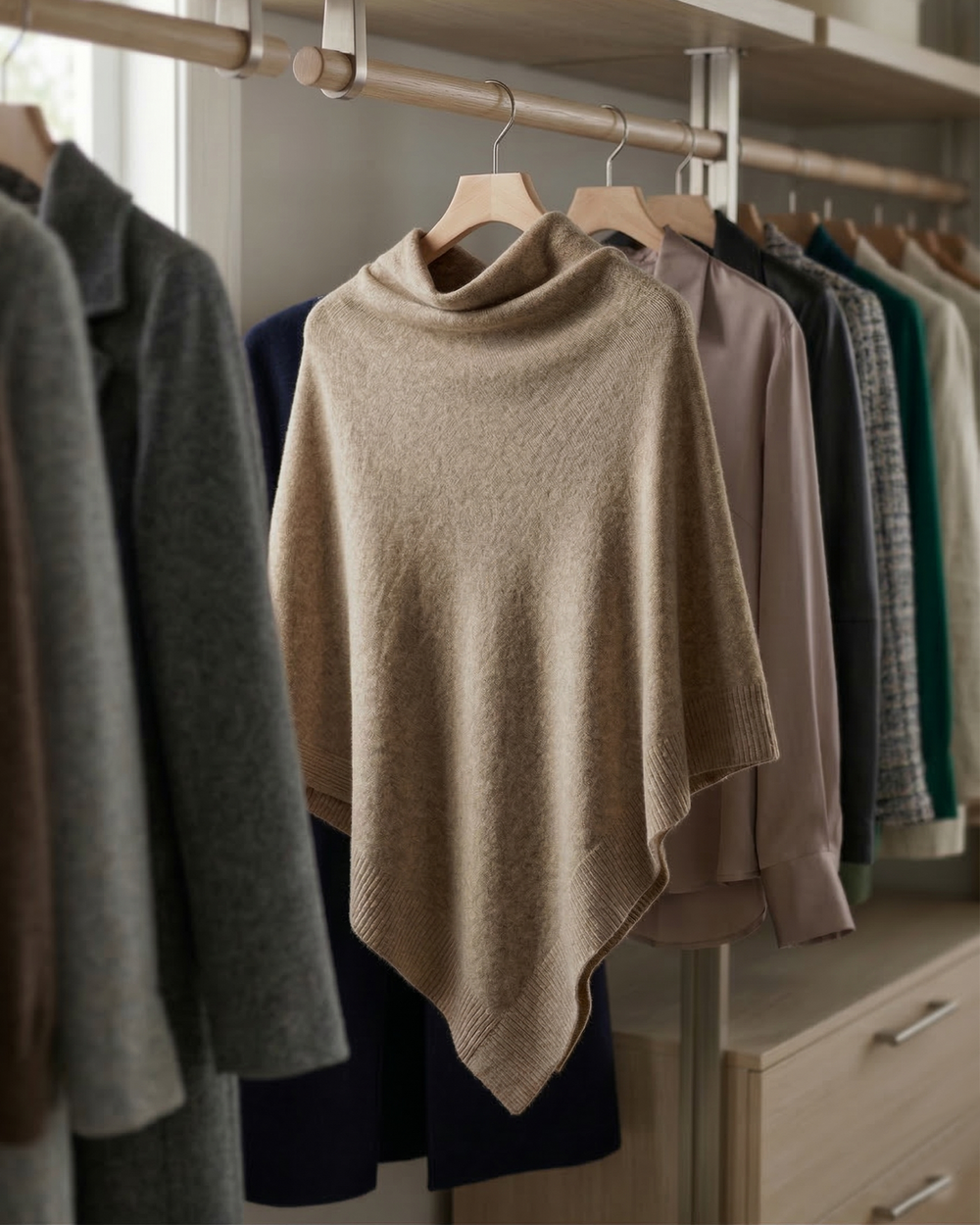 Strikket Fleece Sjal