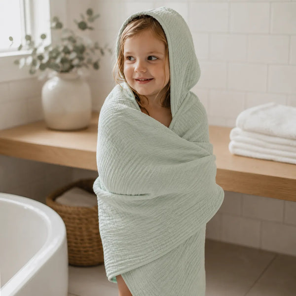 Muslin Babyhåndklæde med Hætte