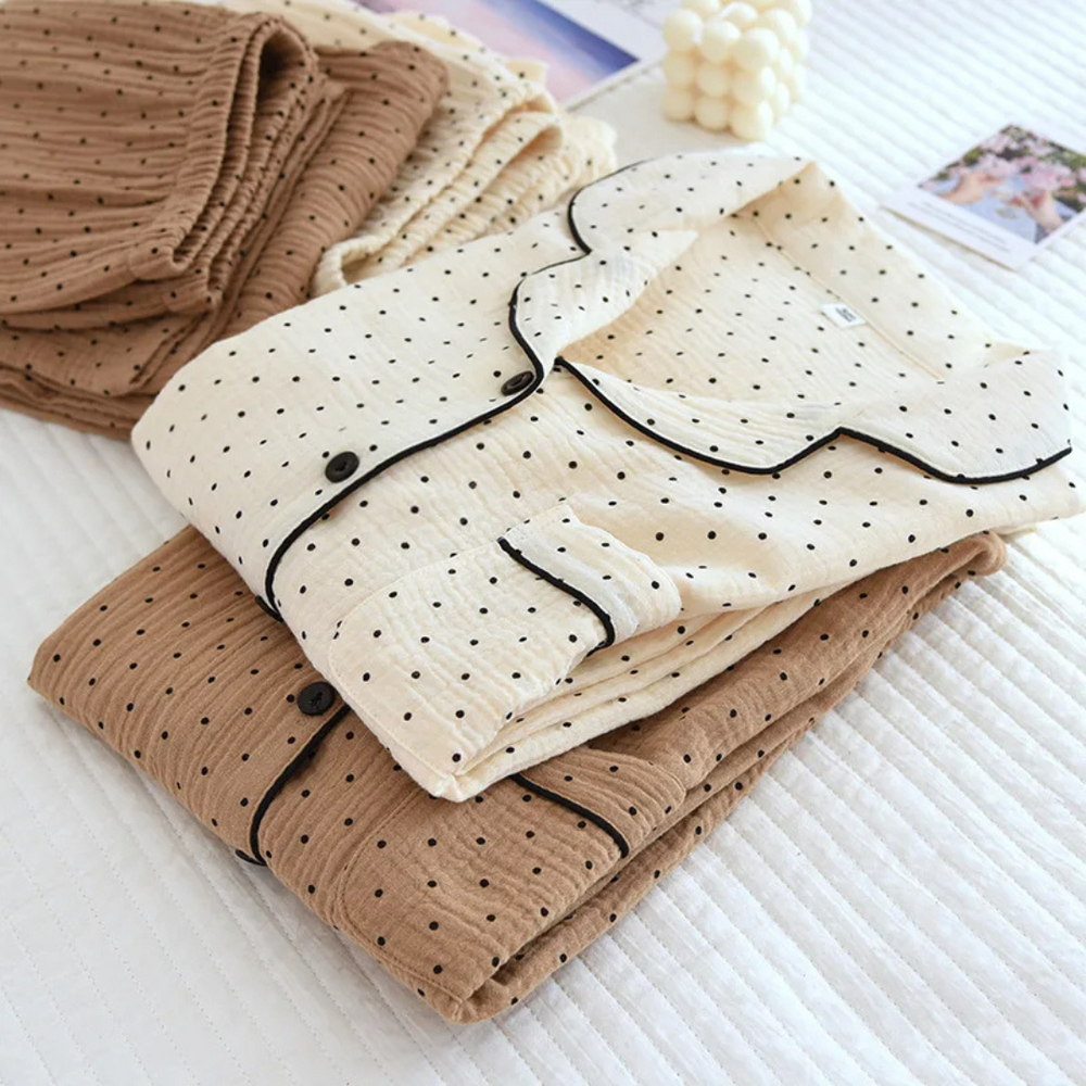 Muslin Dot Pyjamas – 100% Muslin Bomuld