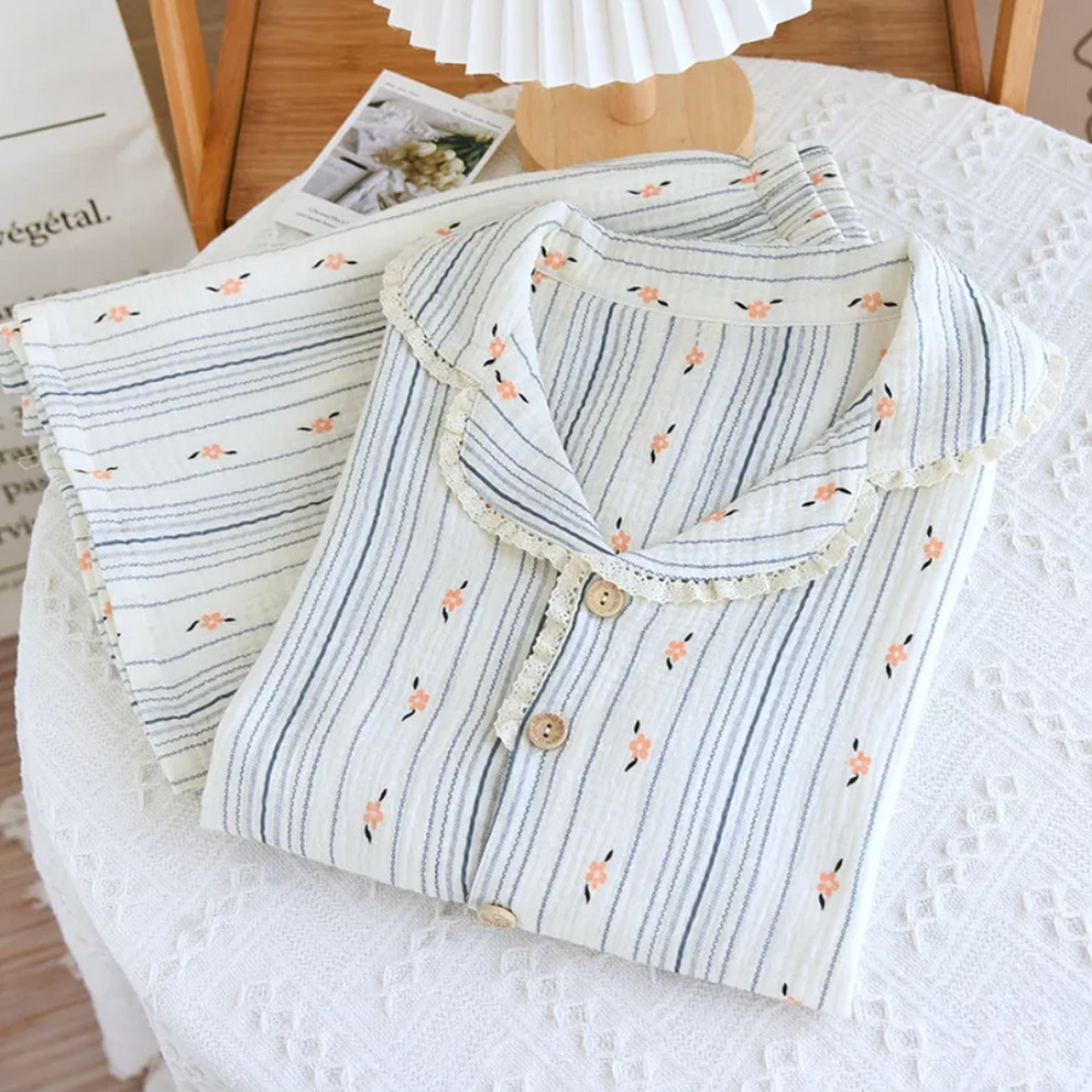 Short Bloom Pyjamas – 100% Muslin Bomuld