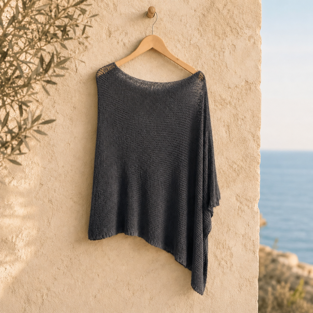Strikket Fleece Poncho
