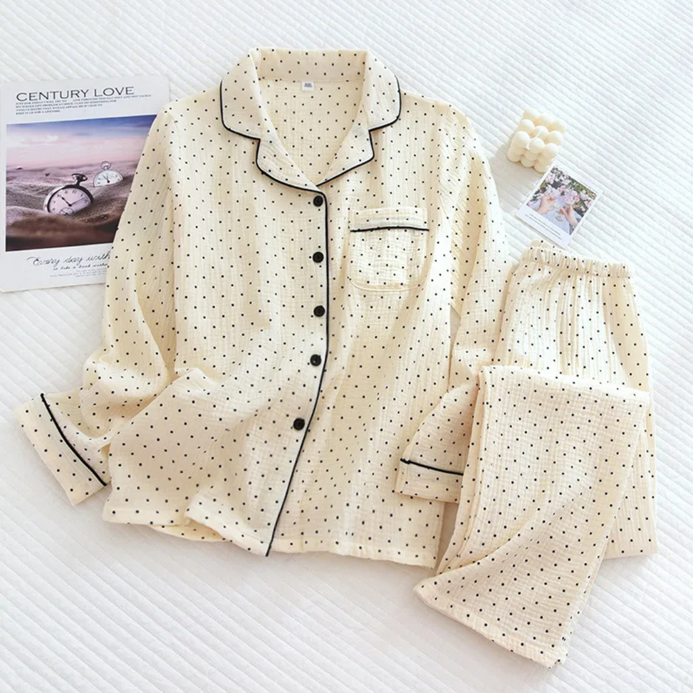 Muslin Dot Pyjamas – 100% Muslin Bomuld