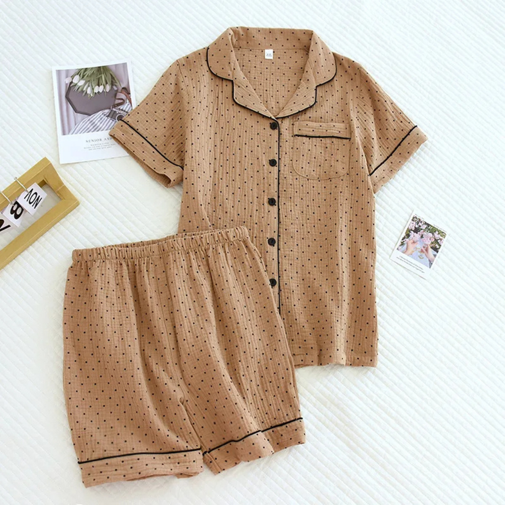 Muslin Dot Pyjamas – 100% Muslin Bomuld