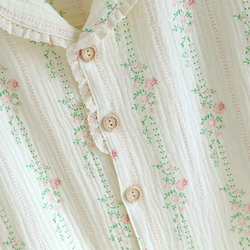 Short Bloom Pyjamas – 100% Muslin Bomuld