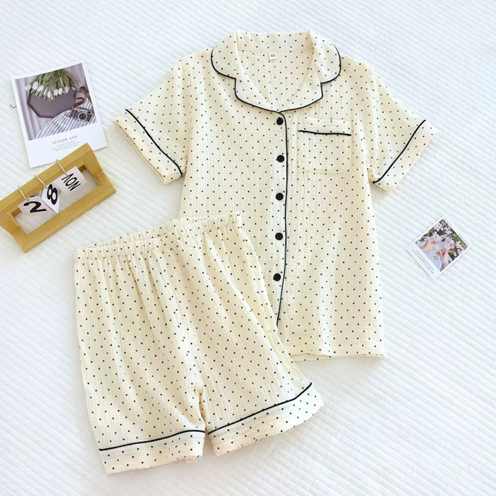 Muslin Dot Pyjamas – 100% Muslin Bomuld