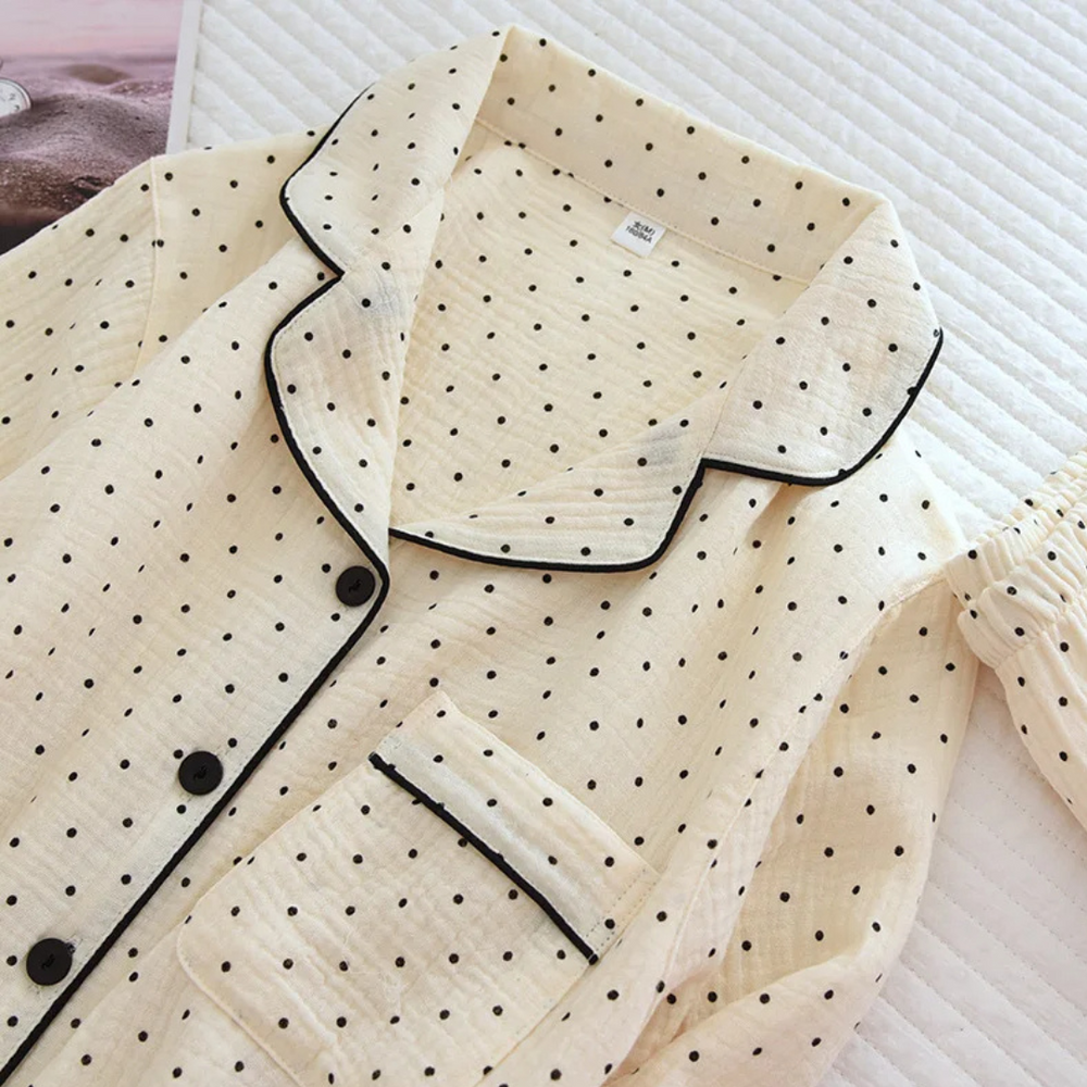 Muslin Dot Pyjamas – 100% Muslin Bomuld