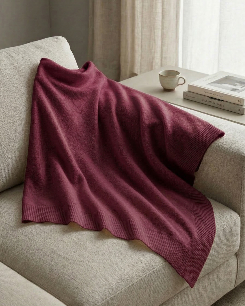 Strikket Fleece Sjal