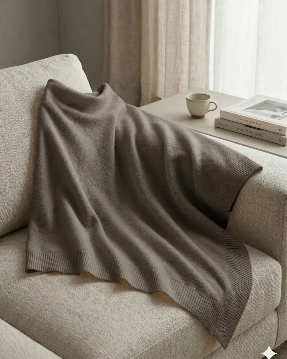 Strikket Fleece Sjal