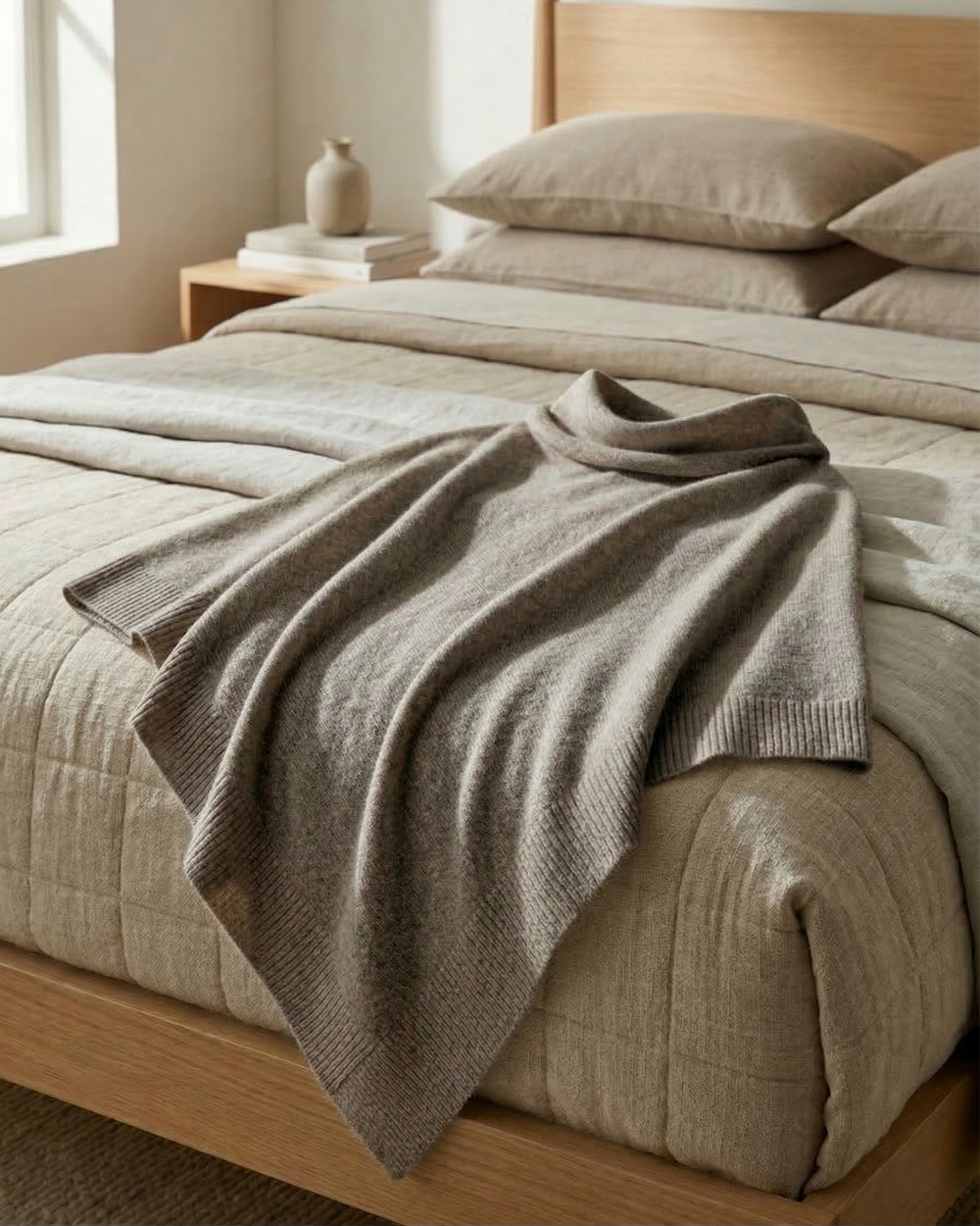 Strikket Fleece Sjal