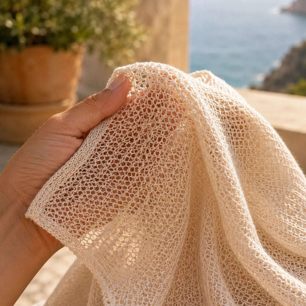 Strikket Fleece Poncho