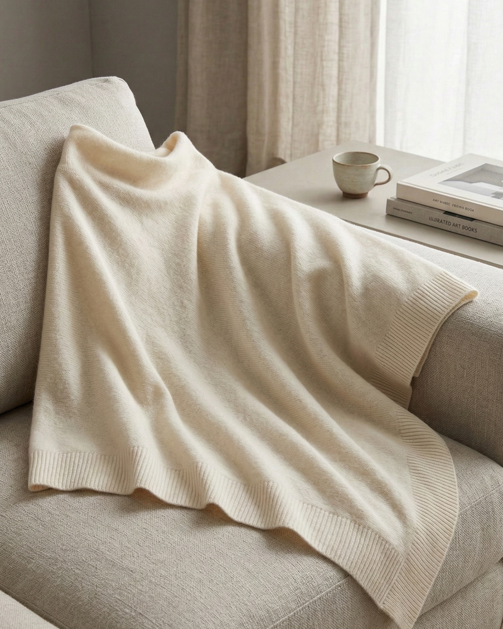 Strikket Fleece Sjal
