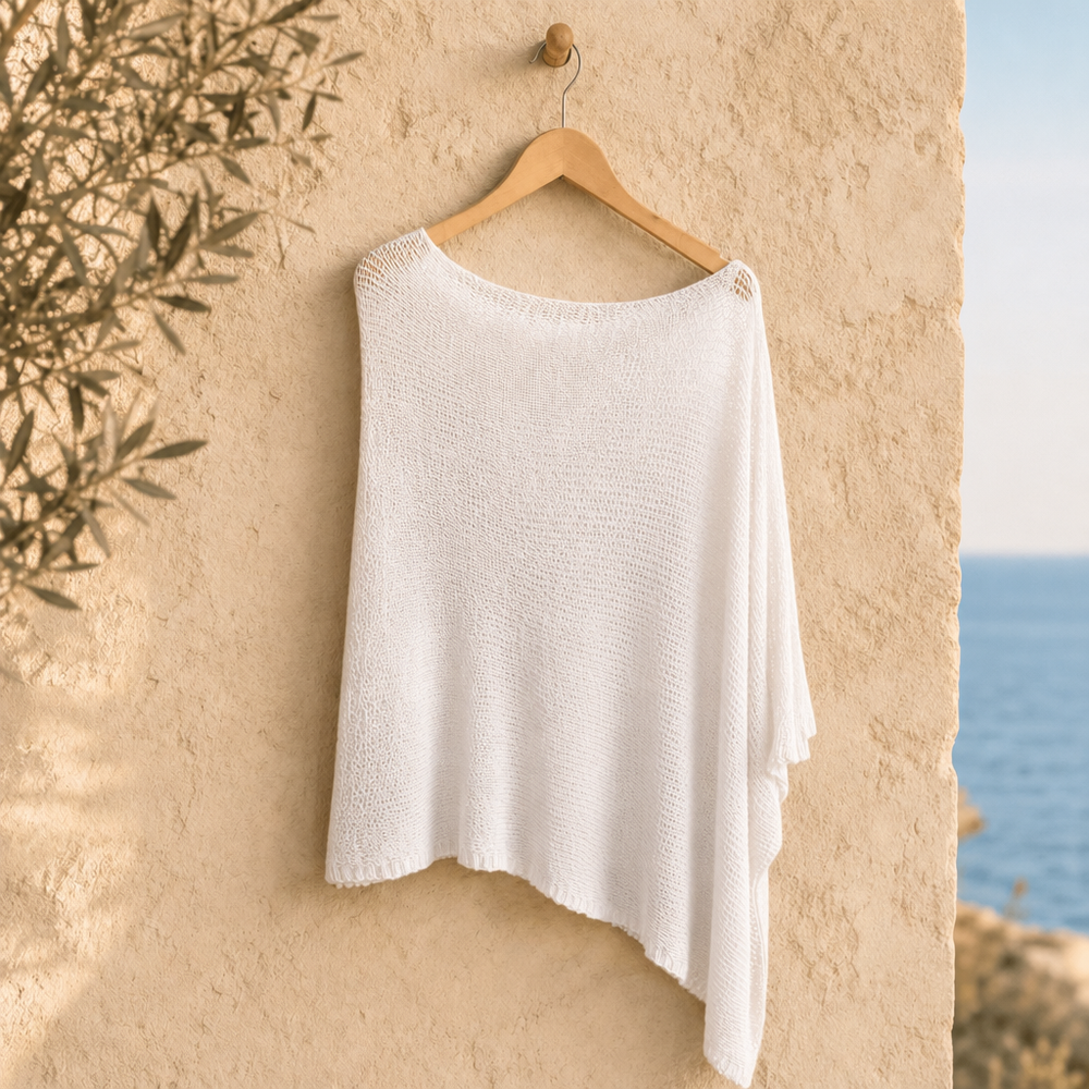 Strikket Fleece Poncho