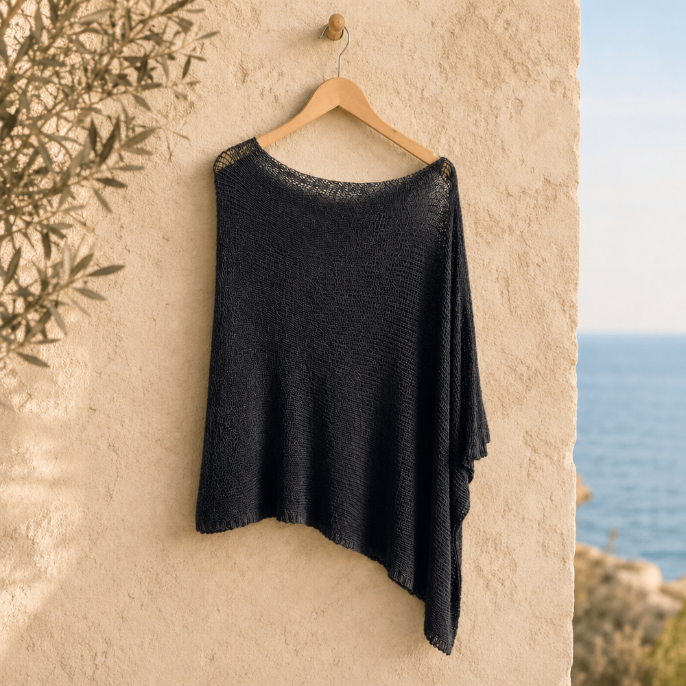 Strikket Fleece Poncho
